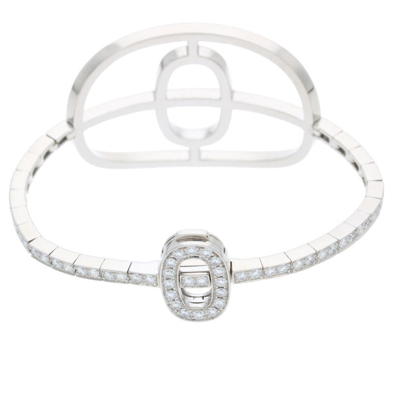 HERMES Chaîne d'Ancre 18K WG Diamond Bracelet Size ONE SIZE