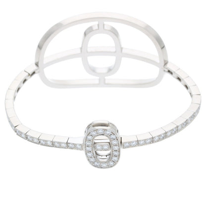 HERMES Chaîne d'Ancre 18K WG Diamond Bracelet Size ONE SIZE