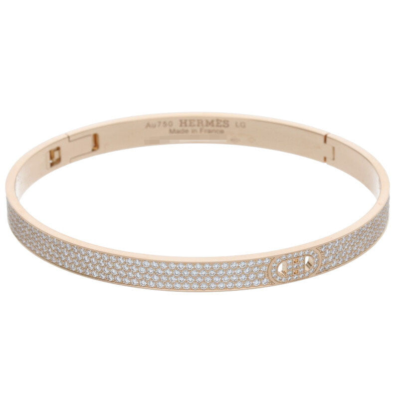 HERMES H d'Ancre 18K Rose Gold Small Bracelet Size ONE SIZE