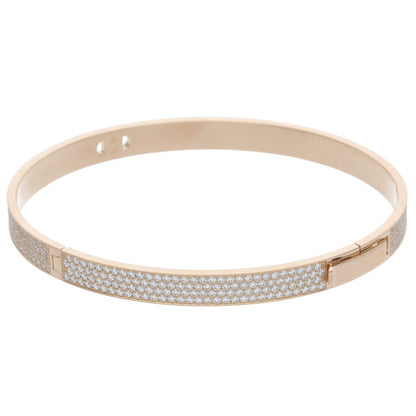 HERMES H d'Ancre 18K Rose Gold Small Bracelet Size ONE SIZE