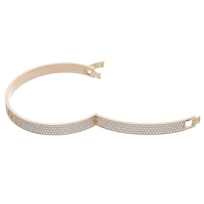 HERMES H d'Ancre 18K Rose Gold Small Bracelet Size ONE SIZE
