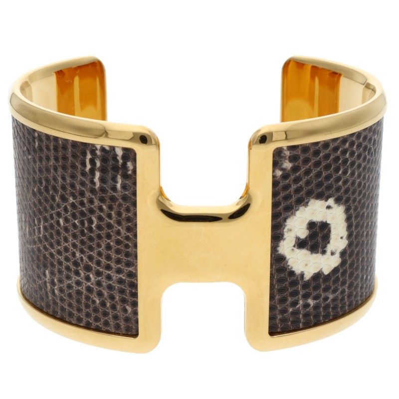 HERMES Olympe Lizard Salva Natura Metal Size ONE SIZE