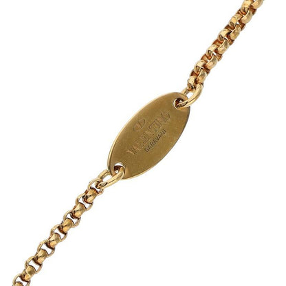 Valentino Garavani Pearl Logo Plate Bracelet Size ONE SIZE