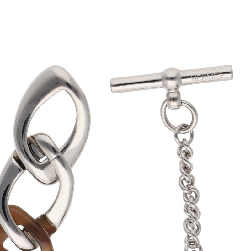 HERMES Chaine d'H PM Silver Brown Chain Size ONE SIZE