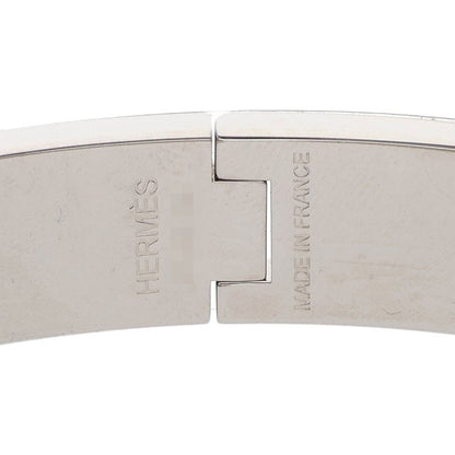 HERMES Clic H H-Motif Enamel Bracelet Silver Size ONE SIZE