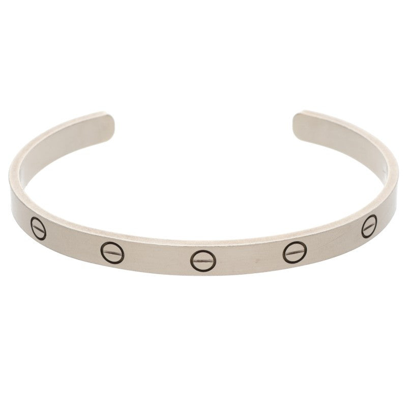Cartier LOVE BRACELET Open 18K White Gold Size ONE SIZE