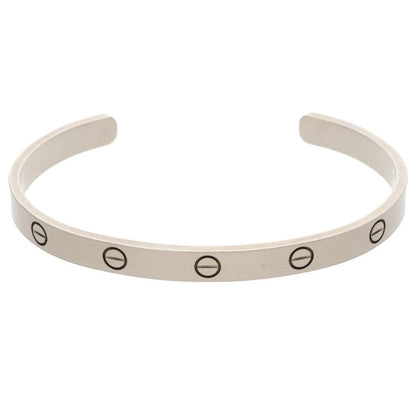 Cartier LOVE BRACELET Open 18K White Gold Size ONE SIZE