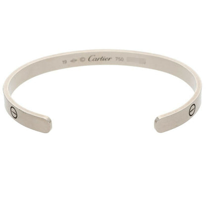 Cartier LOVE BRACELET Open 18K White Gold Size ONE SIZE