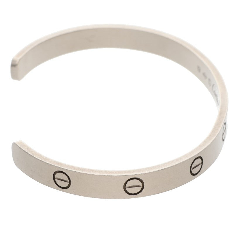 Cartier LOVE BRACELET Open 18K White Gold Size ONE SIZE