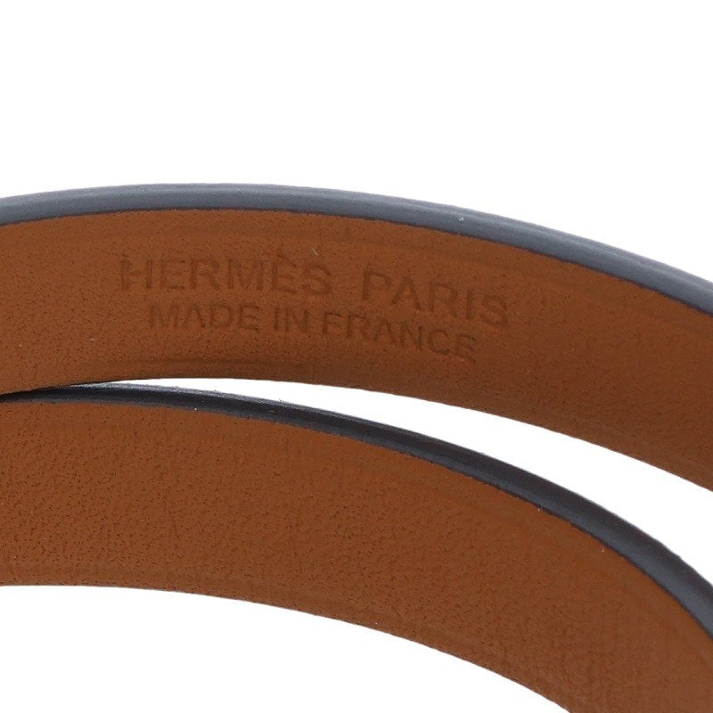 HERMES Mini Kelly Double Tour Leather Silver Size ONE SIZE