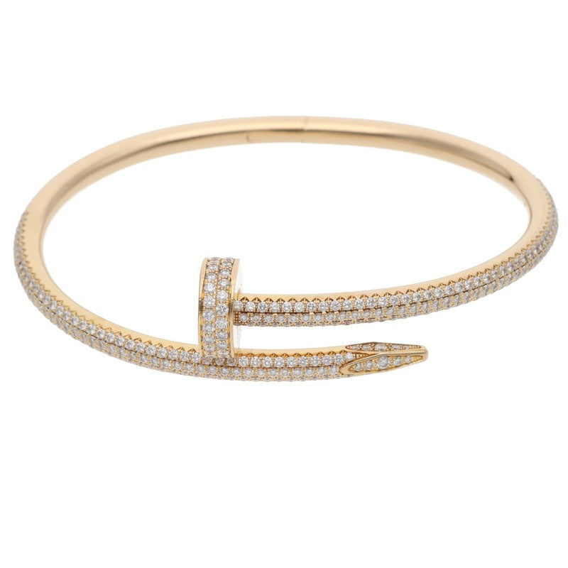 Cartier JUSTE UN CLOU Diamond 18K YG Bracelet Size ONE SIZE
