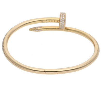 Cartier JUSTE UN CLOU Diamond 18K YG Bracelet Size ONE SIZE