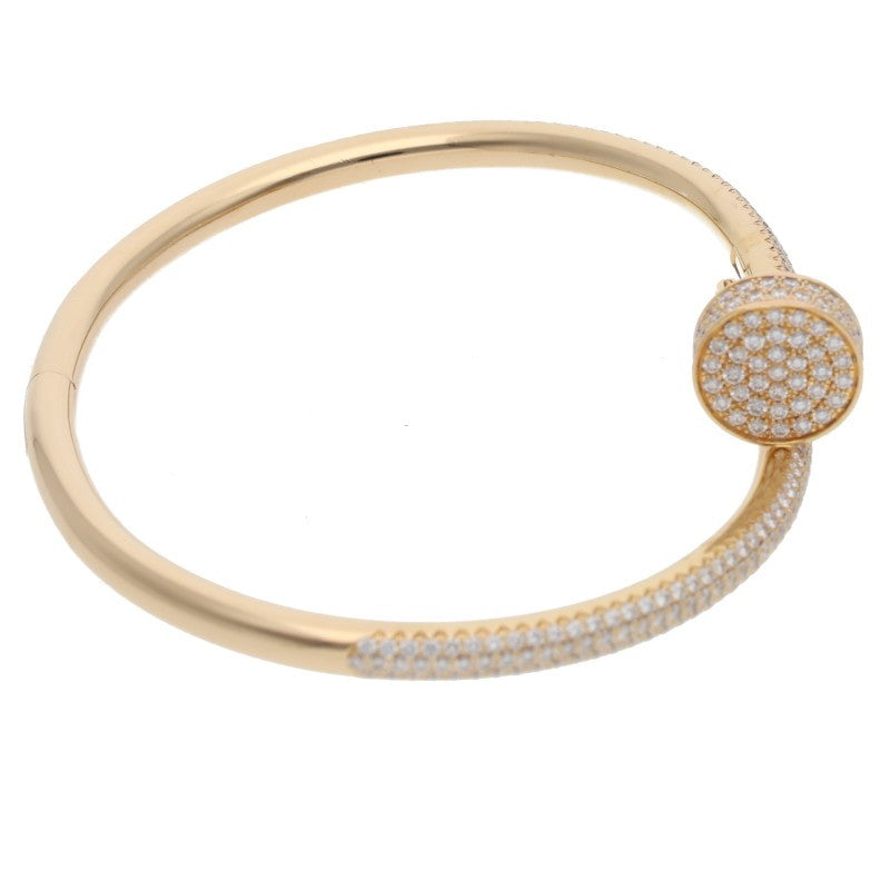 Cartier JUSTE UN CLOU Diamond 18K YG Bracelet Size ONE SIZE