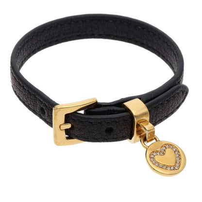 miumiu Heart Charm Leather Bracelet Size ONE SIZE