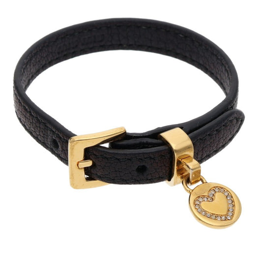 miumiu Heart Charm Leather Bracelet Size ONE SIZE