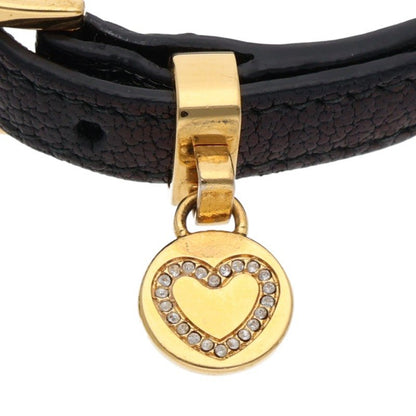 miumiu Heart Charm Leather Bracelet Size ONE SIZE