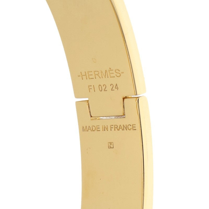 HERMES Clic H H-Motif Bracelet White Gold Size ONE SIZE