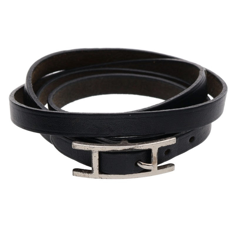 HERMES Hapi 4 H-Motif Leather Bracelet Size ONE SIZE