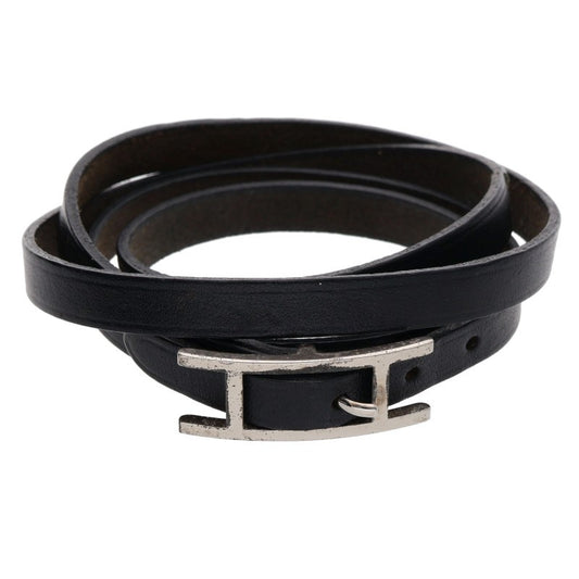 HERMES Hapi 4 H-Motif Leather Bracelet