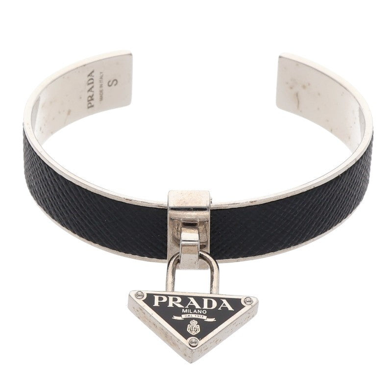 PRADA Saffiano Triangle Charm Bangle Size S