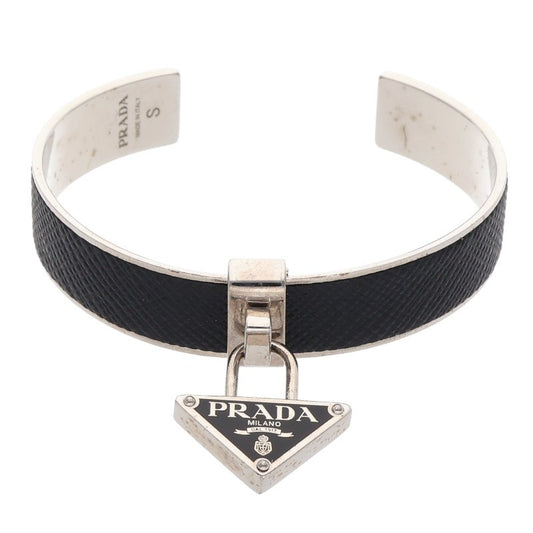 PRADA Saffiano Triangle Charm Bangle Size S