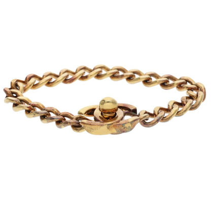 CHANEL 96P Coco Mark Turn Lock Chain Bracelet Size ONE SIZE
