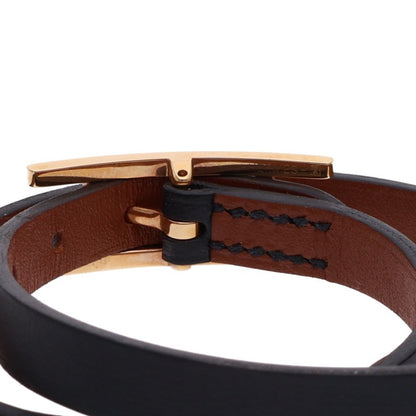 HERMES Behapi Double Bracelet Black/Gold