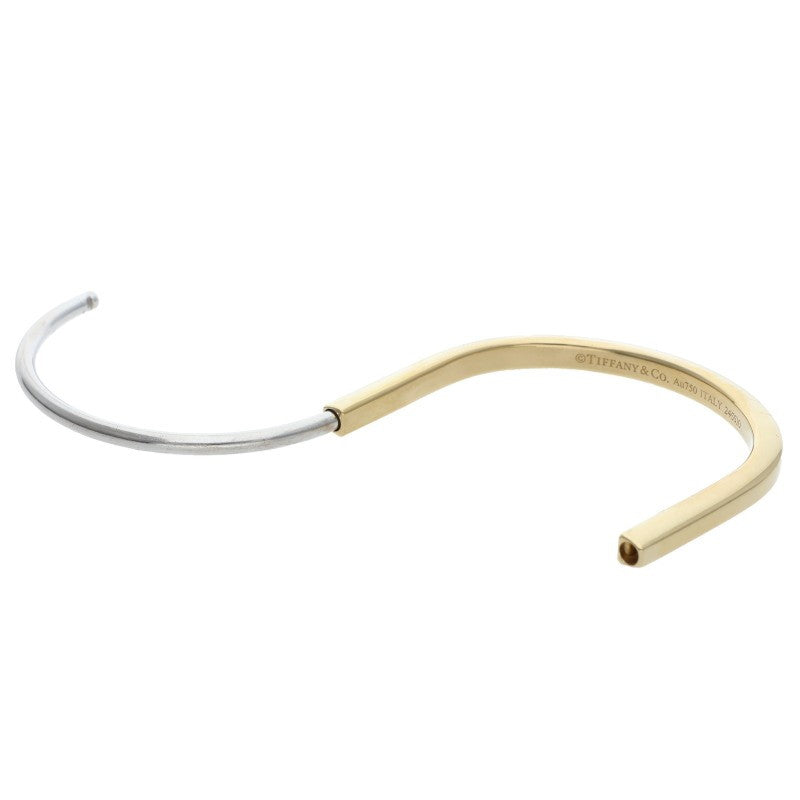 TIFFANY&Co. K18YG Tiffany Lock Narrow Bracelet Size S