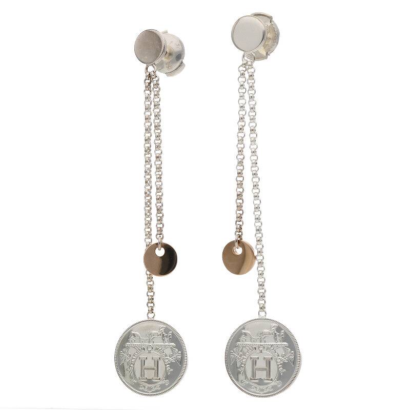 HERMES Ex-Libris Sterling Silver & 18K Gold Size ONE SIZE