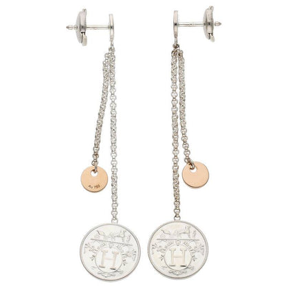 HERMES Ex-Libris Sterling Silver & 18K Gold Size ONE SIZE