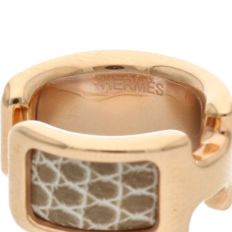 HERMES Olympe H Motif Gold Ear Cuff