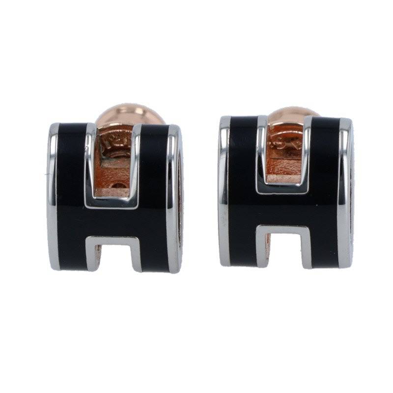 HERMES Mini Pop H Pink Gold Tone & Black H Size ONE SIZE