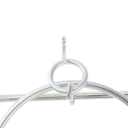 HERMES Loop MM Sterling Silver Circle Earrings Size ONE SIZE