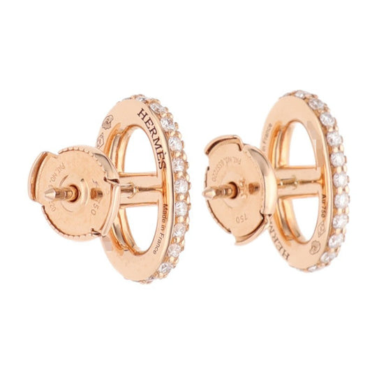HERMES Farandole K18PG Diamond Earrings Size ONE SIZE