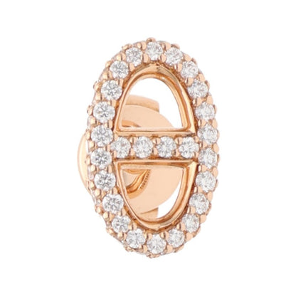 HERMES Farandole K18PG Diamond Earrings Size ONE SIZE