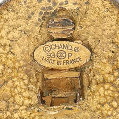 CHANEL 93P Coco Mark Round Gold Clip-On Size ONE SIZE