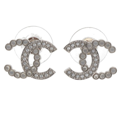 CHANEL ABD478 Coco Mark Rhinestone Earrings Size ONE SIZE