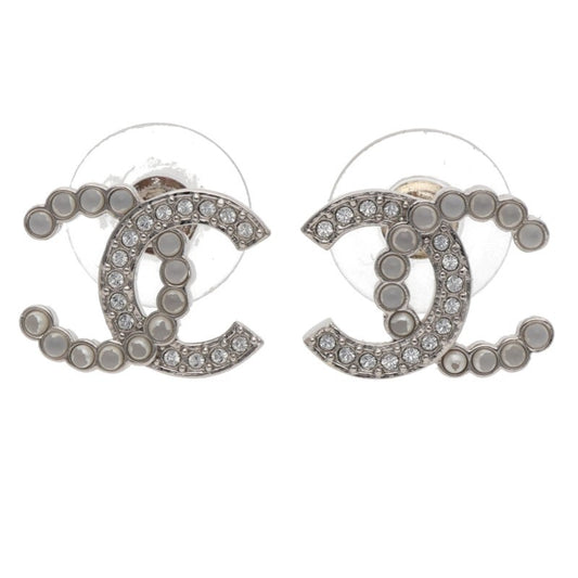CHANEL ABD478 Coco Mark Rhinestone Earrings Size ONE SIZE