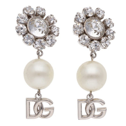DOLCE & GABBANA Rhinestone Logo Bijou Clip-On Size ONE SIZE