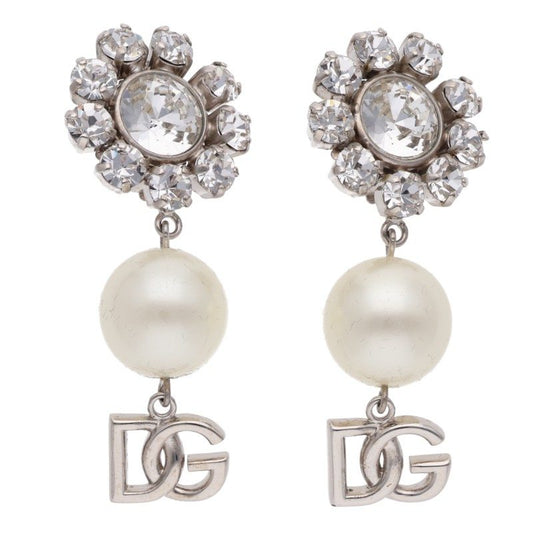 DOLCE & GABBANA Rhinestone Logo Bijou Clip-On Size ONE SIZE