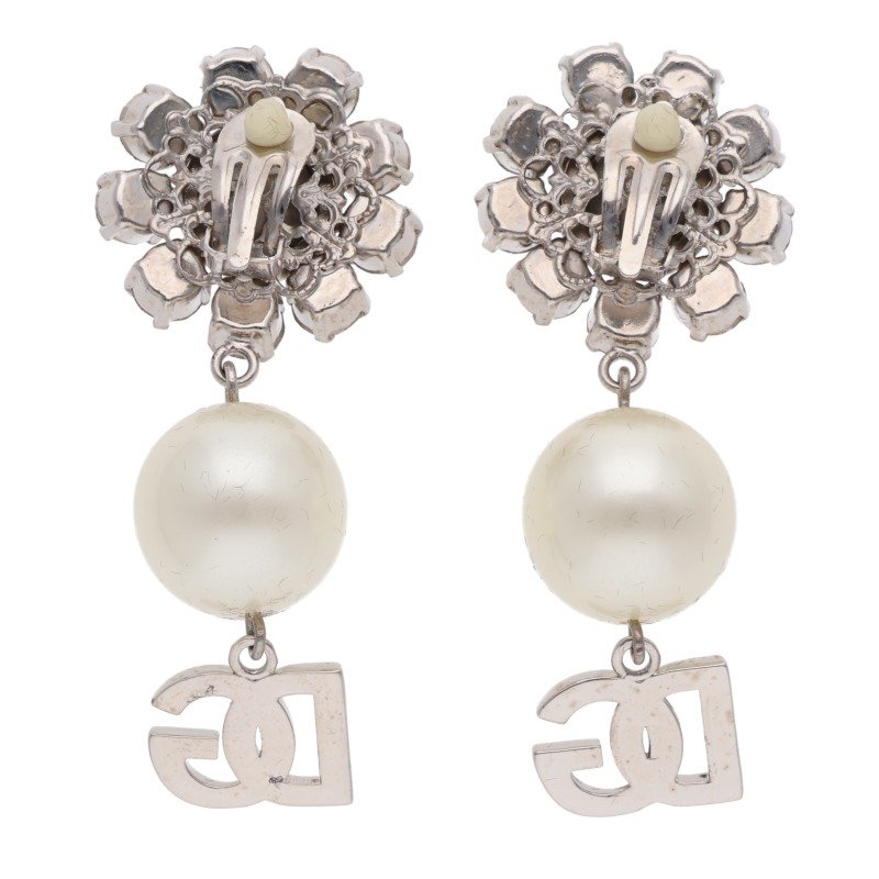 DOLCE & GABBANA Rhinestone Logo Bijou Clip-On Size ONE SIZE