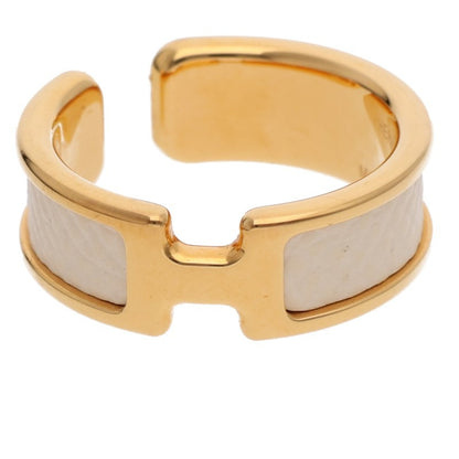 HERMES Olympe Gold & White Ear Cuff Size GM
