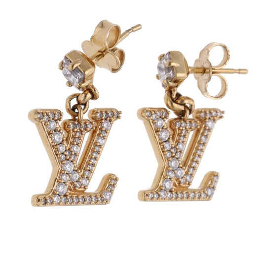 Louis Vuitton Women's Rhinestone drop earrings (Silver 5.77g)