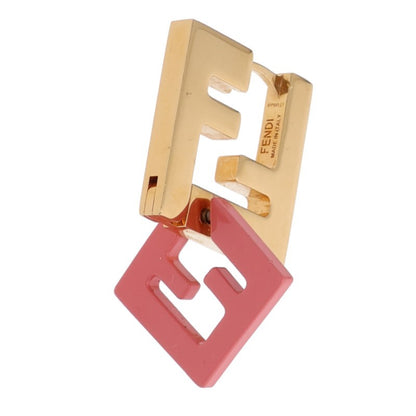 FENDI Forever FF Logo Gold & Pink Drop Size ONE SIZE