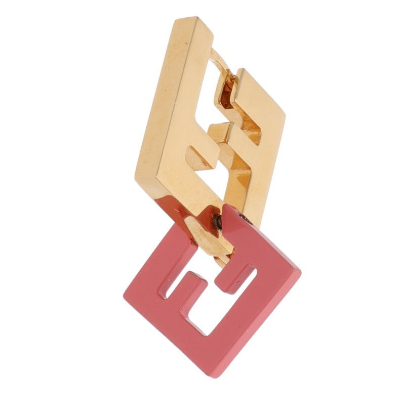 FENDI Forever FF Logo Gold & Pink Drop Size ONE SIZE