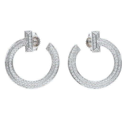 TIFFANY&Co. T One Open Hoop 18K White Gold Size ONE SIZE