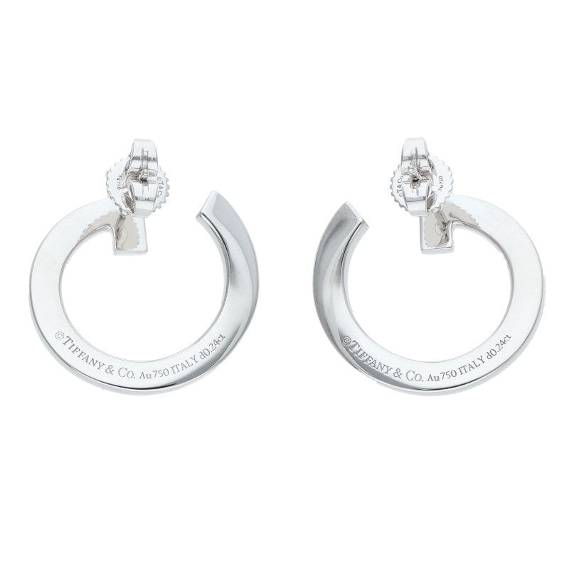 TIFFANY&Co. T One Open Hoop 18K White Gold Size ONE SIZE