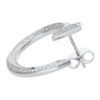TIFFANY&Co. T One Open Hoop 18K White Gold Size ONE SIZE