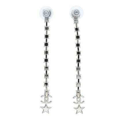 CHANEL Rhinestone Coco Mark Star Earrings Size ONE SIZE