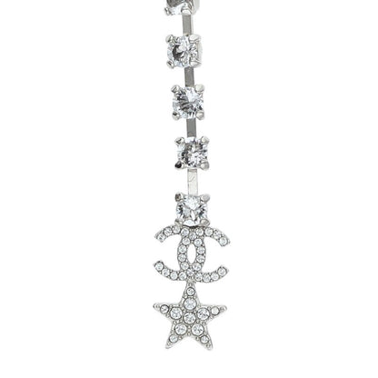 CHANEL Rhinestone Coco Mark Star Earrings Size ONE SIZE